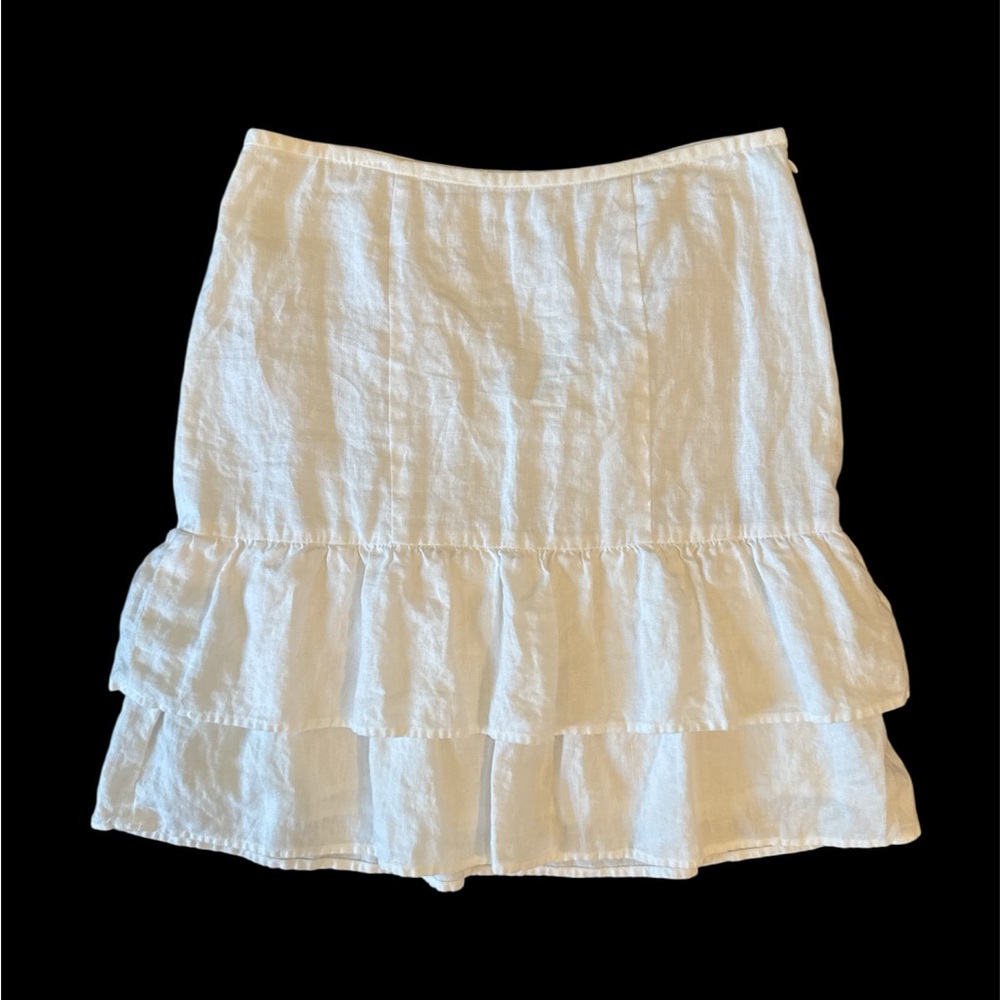 Women’s Ann Taylor Loft Elegant White Tiered Skirt in size 6
